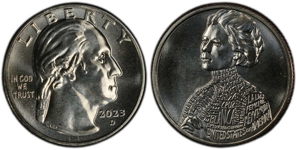 2023 American Women Quarter obverse and reverse showing Washington portrait and honoree design